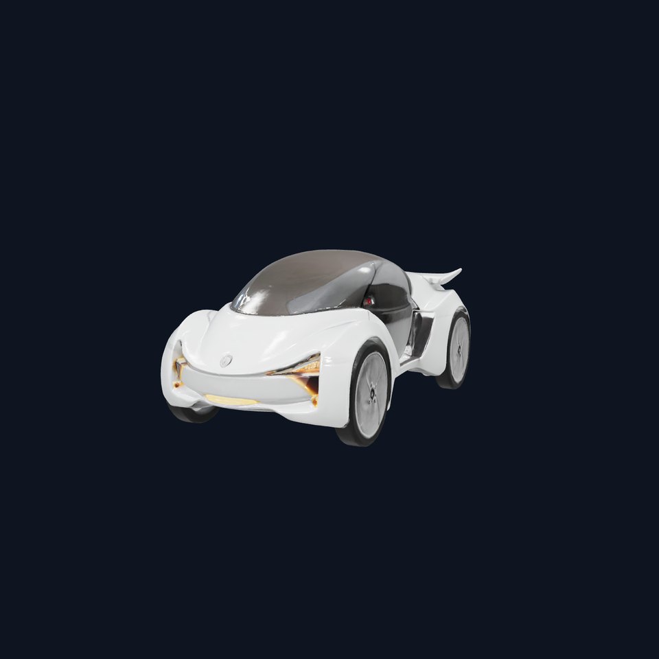 Minimalist Urban Flying Car Model Pack with Smooth Contours